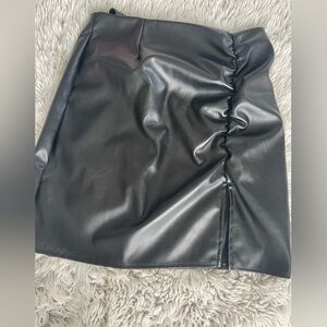 Windsor Black Faux Mini Skirt